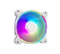 Cooler Master MasterFan MF120 Halo2 ARGB White - Case & Cooling Fan, Dual Ring Addressable RGB Lighting, Rifle Bearing, Enlarged Air Balance Blades, Jam Sensor Protection & Upgraded Driver IC - 120mm