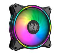 Cooler Master MasterFan MF140 Halo Duo-Ring ARGB 3-Pin Fan, 24 Independently LEDs, 140mm PWM Static Pressure Fan, Absorbing Pads for Computer Case & Liquid Radiator