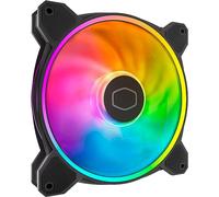 Cooler Master MasterFan MF140 Halo2 ARGB - Case & Cooling Fan, Dual Ring Addressable RGB Lighting, Rifle Bearing, Enlarged Air Balance Blades with Jam Sensor Protection & Upgraded Driver IC - 140mm