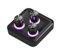 Cooler Master MasterHUB 3xKnob Module: Freeform 2.0 Modular Platform - Precision Control with Customizable Knobs and RGB LEDs for Effortless Fine-Tuning of Creative Apps and Lighting