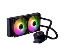 Cooler Master MasterLiquid 240L Core ARGB CPU Liquid Cooler - Dual Chamber Gen S Pump, Superior Radiator and 120 mm ARGB Fans, LGA 1700 and AM5 Brackets - Black