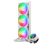Cooler Master MasterLiquid 360 Core II CPU Liquid Cooler - 360mm AIO Water Cooling System (Max. 280W TDP), GR9 Dual-Chamber Pump, Enhanced ARGB Gen 2 Fans, Quick-Mount AMD & Intel Kits - White