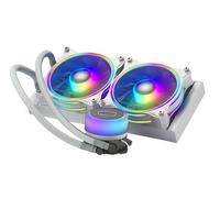 Cooler Master MasterLiquid ML240 Illusion White Edition CPU Liquid Cooler - AIO Water Cooling System, 2 x 120mm ARGB Halo Fans, 240mm Radiator, ARGB Controller Included - AMD and Intel Compatible