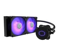 CoolerMaster MasterLiquid ML240L RGB V2, Close-Loop AIO CPU Liquid Cooler, 3rd Gen Dual Chamber Pump, 240 Rad, SickleFlow 120mm PWM, RGB Lighting for AMD Ryzen AM5/AM4/Intel LGA1700*/1200/115X