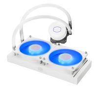 Cooler Master MasterLiquid ML240L V2 RGB White Edition CPU Liquid Cooler - Brighter Lighting Effects, 3rd Gen. Pump, Superior Radiator and Dual Advanced 120 mm SickleFlow RGB Fans - White