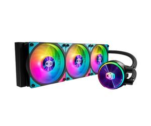 Cooler Master MasterLiquid PL360 Flux CPU Liquid Cooler - AIO Water Cooling System, 3 x 120mm Fans, 360mm Radiator, Addressable Gen 2 RGB Controller Included - AMD & Intel Compatible, 5-Year Warranty