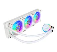 Cooler Master MasterLiquid PL360 Flux White edition CPU Liquid Cooler - AIO Water Cooling System, 3 x 120mm Fans, 360mm Radiator, ARGB Gen 2