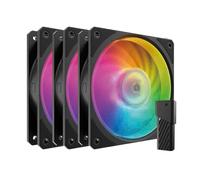 Cooler Master Mobius 120P ARGB 3-Pack Fan Kit 120mm ARGB Fan + AI Mini LED Controller PC Case Fan Set Black MFZ-M2DN-243P2-R1 FN2326