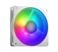 Cooler Master Mobius 120P ARGB Radiator Fan White Edition - Ring Blade Design (PWM), Loop Dynamic Bearing System (max. 75.2 CFM, 3.63 mmH2O, 30 dBA), Chamfered Air-Focus Frame - Addressable Gen 2 RGB