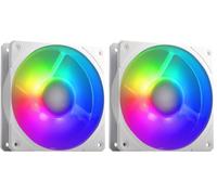 Cooler Master Mobius 120P ARGB Radiator Fan White Edition - Ring Blade Design (PWM), Loop Dynamic Bearing System (max. 75.2 CFM, 3.63 mmH2O, 30 dBA), Chamfered Air-Focus Frame - Addressable Gen 2 RGB