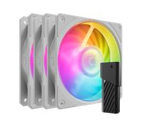 Cooler Master Mobius 120P ARGB White 3-Pack 120mm Chassis Fan Kit in