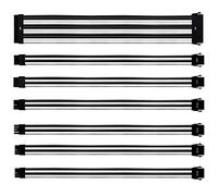 Cooler Master PVC PSU Extension Cable Kit -16AWG with 3-Layer PVC Sleeving, ATX Compatible with Universal Connectors, 30 cm Length, Supports High-End CPU & GPU System Power Supply Inputs, White/Black