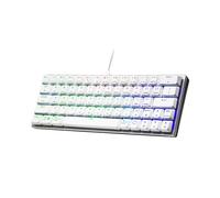Cooler Master SK620 60% Silver/White Mechanical Low Profile Gaming Keyboard, Click Blue Switches, Customizable RGB, Ergonomic Design, USB-C Connectivity, Mac/Windows, QWERTY (SK-620-SKTL1-US)
