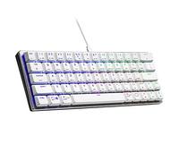 Cooler Master SK620 60% Silver/White Mechanical Low Profile Gaming Keyboard, Tactile Brown Switches, Customizable RGB, Ergonomic Design, USB-C Connectivity, Mac/Windows, QWERTY (SK-620-SKTM1-US)