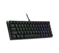 Cooler Master SK620 60% Space Gray Mechanical Low Profile Gaming Keyboard, Click Blue Switches, Customizable RGB, Ergonomic Design, USB-C Connectivity, Mac/Windows, QWERTY (SK-620-GKTL1-US)