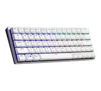 Cooler Master SK622 - Low Profile Wireless Bluetooth Mechanical Gaming Keyboard Silver and White, Customizable Blue Click Switches, Ergonomic Design, Mac/Windows, QWERTY