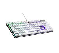 Cooler Master SK652 Silver/White Full Mechanical Low Profile Gaming Keyboard, Click Blue Switches, Customizable RGB, Ergonomic Design, USB-C Connectivity, Mac/Windows, QWERTY (SK-652-SKTL1-US)