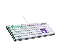 Cooler Master SK652 Silver/White Full Mechanical Low Profile Gaming Keyboard, Linear Red Switches, Customizable RGB, Ergonomic Design, USB-C Connectivity, Mac/Windows, QWERTY (SK-652-SKTR1-US)