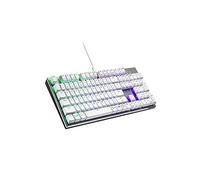 Cooler Master SK652 Silver/White Full Mechanical Low Profile Gaming Keyboard, Tactile Brown Switches, Customizable RGB, Ergonomic Design, USB-C Connectivity, Mac/Windows, QWERTY (SK-652-SKTM1-US)