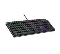 Cooler Master SK652 Space Gray Full Mechanical Low Profile Gaming Keyboard, Click Blue Switches, Customizable RGB, Ergonomic Design, USB-C Connectivity, Mac/Windows, QWERTY (SK-652-GKTL1-US)