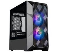Cooler Master TD300 Mesh PC Case - Mini-Tower, Designed for High Airflow, 2 x 120mm ARGB Intake Fans, Micro-ATX & Mini-ITX MB Support, Tempered Glass Side Panel, Removeable Top, ARGB/PWM Hub