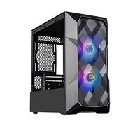 Cooler Master TD300 Mesh White Micro-ATX Tower with Polygonal Mesh Front ana Removable Top Panel, ARGB/PWM Hub Tempered Glass, Dual Sickleflow PWM ARGB Lighting Fans