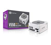 Cooler Master V550 Gold White Edition V2 Full Modular,550W, 80+ Gold Efficiency, Semi-fanless Operation, 16AWG PCIe high-Efficiency Cables