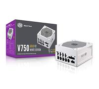 Cooler Master V750 Gold White Edition V2 Full Modular,750W, 80+ Gold Efficiency, Semi-fanless Operation, 16AWG PCIe high-Efficiency Cables, 10 Year Warranty
