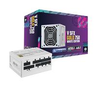 Cooler Master V750 SFX Gold White Edition Full Modular, 750W, 80+ Gold Efficiency, ATX Bracket Included, Quiet FDB Fan, SFX Form Factor, 10 Year Warranty