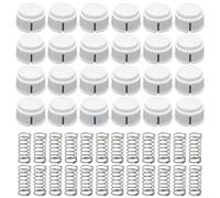 Cooler Replacement Button and Spring Kit for Igloo, Cooler Lid Latch Repair Parts with Plastic Buttons and Metal Springs, Compatible with For Elite Armor Models 43582 43400 13054, (24 pcs)