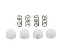 Cooler Replacement Button and Spring Kit for Igloo, Cooler Lid Latch Repair Parts with Plastic Buttons and Metal Springs, Compatible with For Elite Armor Models 43582 43400 13054, (4 pcs)