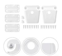 Cooler Replacement Latch and Hinge Kit for Igloo 50-165 Quart Coolers, White Plastic Locks with Stainless Steel Screws for Repairing Outdoor Ice Chest Parts
