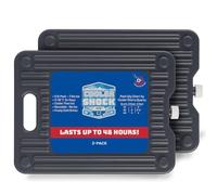 Cooler Shock Ice Packs, Reusable, Premium, Large Ice Pack and Lunch Cooler Set for Long Term Use, Cools Faster Than Ice, Cooler Accessories, Gray, 2 Pack