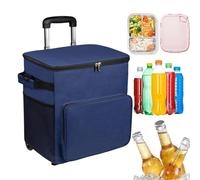 Cooler Trolley with Wheels - 35 Litre Insulated Wheeled Bag, Heavy Duty Handle, Leakproof Travel Container | Portable for Camping, Picnic, Beach, Patio at the Aper