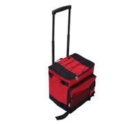 cooler with wheels, 43L Large Capacity Collapsible Rolling Cooler, camping coolers with wheels,Watertight Foldable Insulated Box for Camping, Picnic,Red