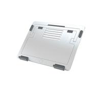CoolerMaster ErgoStand Air Silver Laptop Cooler, Aluminum Alloy, Soft Rubber Padding, Ergonomic Versatility, Portable & Lightweight, Supports up to 15” Laptop