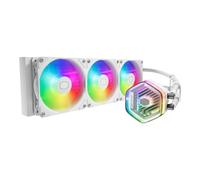 CoolerMaster MasterLiquid 360 Atmos White ARGB Close-Loop AIO Liquid Cooler, Customize Pump, Sickleflow Edge PWM Fans, 360mm Radiator, CryoFuze, AMD Ryzen AM5/AM4, Intel LGA1700 (MLX-D36M-A25PZ-RW)