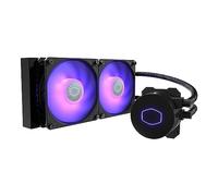 CoolerMaster MasterLiquid ML240L RGB V2, Close-Loop AIO CPU Liquid Cooler, 3rd Gen Dual Chamber Pump, 240 Rad, SickleFlow 120mm PWM, RGB Lighting for AMD Ryzen AM5/AM4/Intel LGA1700*/1200/115X