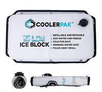 CoolerPak 7lb Refillable Reusable Ice Pack - Hook & Loop Fastener - Cold for Days - Non-Toxic, Leakproof, Suitable for Potable Drinking Water & Cold Plunge - Built Tough, Roll Up for Easy Storage