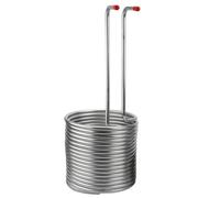 Coolers, Chiller, 15M 9.52mm Immersion Wort Chiller, Stainless Steel Cooling Coil for Beer Home Brewing Super Efficient Wort Cooler Silver