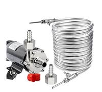 Coolers, Stainless Steel Wort Heat Exchanger 9.52 * 0.5 * 10M Beer Cooler Homebrew Coil Tube with 15R Magnetic Pump Counterflow Wort Chiller