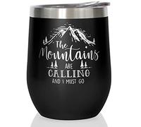 Coolertaste Best Gifts For Outdoor Lovers, The Mountains Are Calling 12oz Tumbler Cup, Gifts For Outdoor Enthusiasts, Mountain Coffee Mug, Climber Hiking Gifts, Mountaineering Camping Gift Ideas