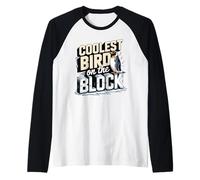 Coolest Bird On The Block Penguin Raglan Baseball Tee