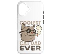 Coolest Cat Dad Ever fot a Cat Father Case for iPhone 16