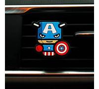 Coolest Novelty Car Air Fresheners! Marvel Avengers, Iron Man, Captain America, Hulk, Thor, Deadpool, Star Wars, Batman... Transform Your Boring Car! (Avengers: Captain America (Fresh Lemon))