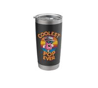 Coolest Pop Ever I Funny Men Popsicle I Retro Dad Stainless Steel Insulated Tumbler