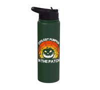 Coolest Pumpkin in The Patch - Halloween Jack O Lantern Stainless Steel Insulated Water Bottle