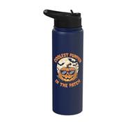 Coolest Pumpkin in The Patch - Halloween Jack O Lantern Stainless Steel Insulated Water Bottle
