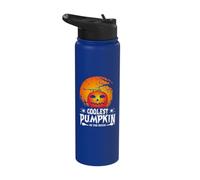 Coolest Pumpkin in the Patch - Halloween Jack O Lantern Stainless Steel Insulated Water Bottle