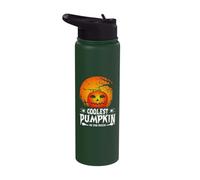 Coolest Pumpkin in the Patch - Halloween Jack O Lantern Stainless Steel Insulated Water Bottle
